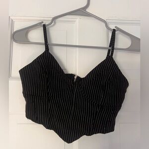 Tiger Mist Black Crop Top